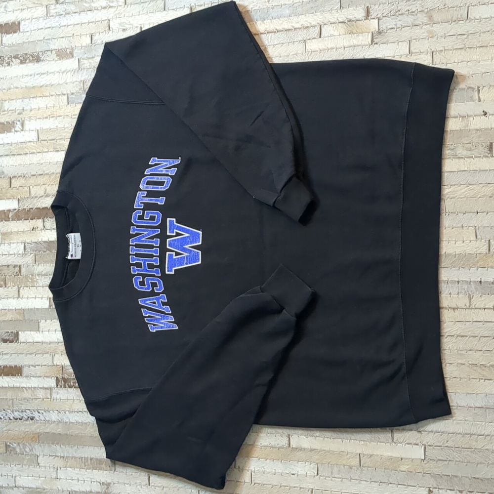 Vintage University Of Washington Black Crewneck‎ Sweatshirt